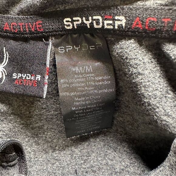 SPYDER ACTIVE ProWeb Men’s Performance ¼ Zip Baselayer Gray Jacket Medium - Picture 5 of 7